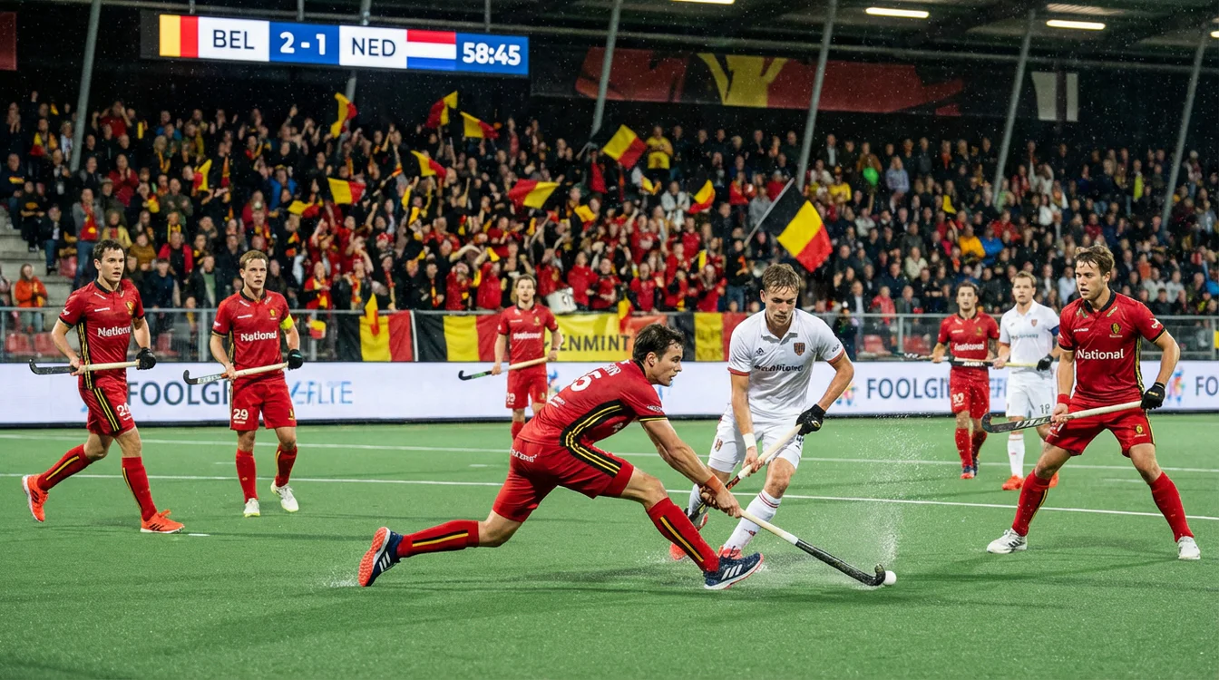Belgisch hockeyteam Red Lions in actie